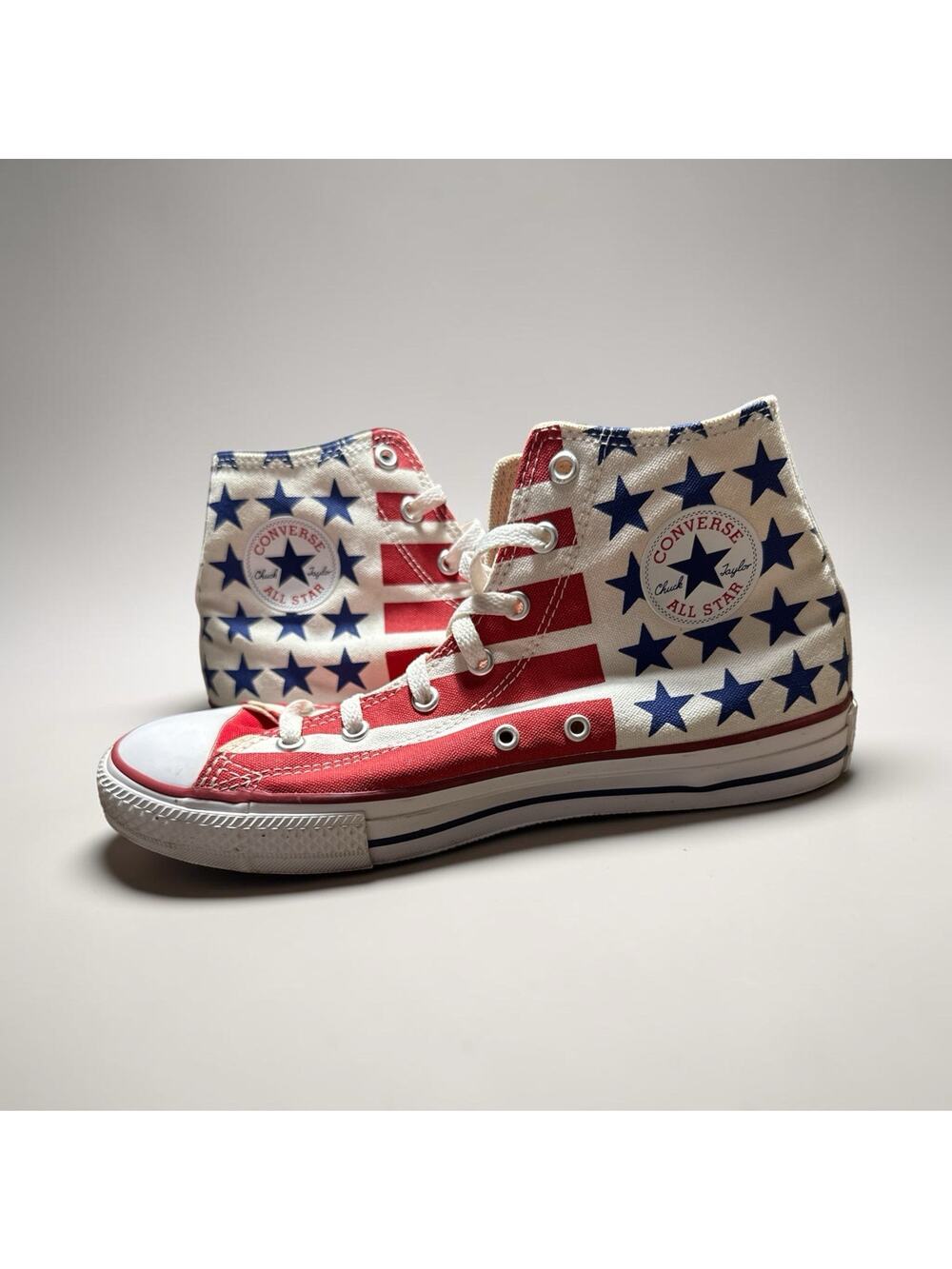 Converse Chuck Taylor Shoes American Flag Women's 6 High Top Patriotic Americana